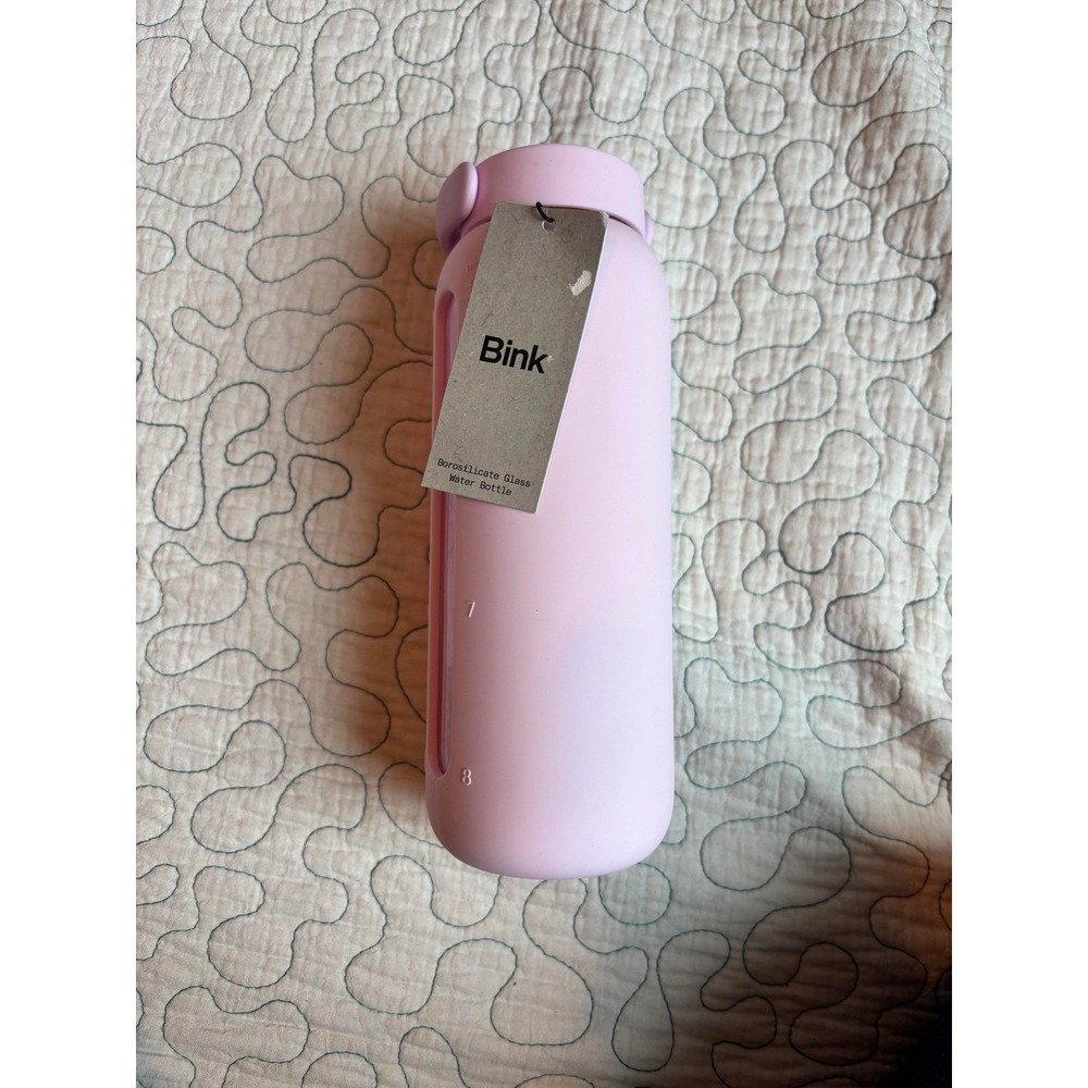 Bink Day Bottle 21oz Borosilicate Glass Water Bottle with Silicone Sleeve